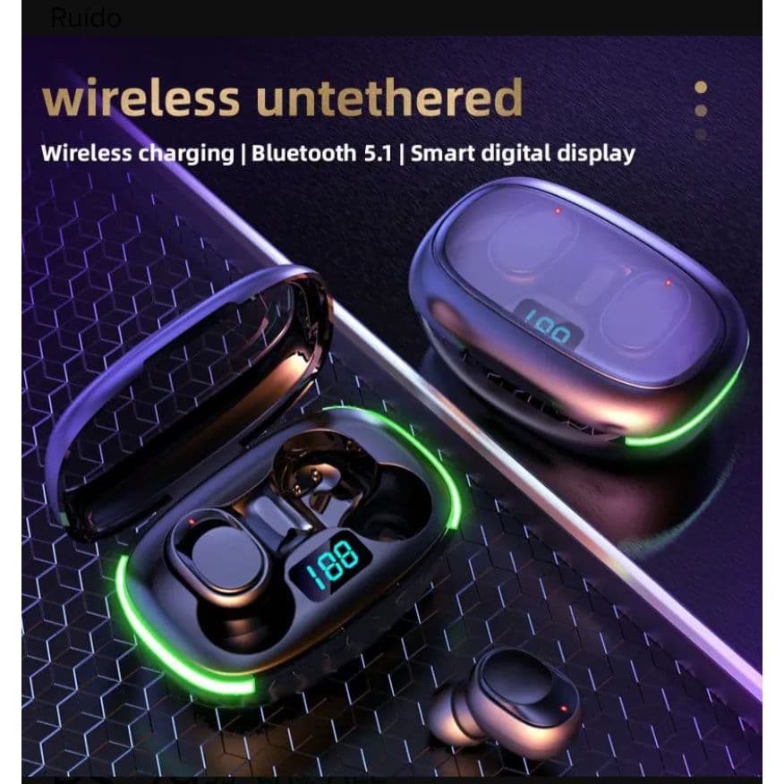 Fones de Ouvido Sem Fio Bluetooth B20 Preto - Conexão Estável, Design Ergonômico, Modo de Toque