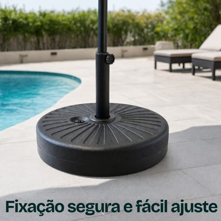 Base de Guarda Sol Ombrelone Wind Banner Leve com Reservatório para Água ou Areia Alta Estabilidade