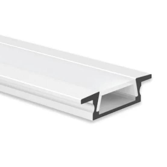 kit 15 metros Perfil de Led 40mm Embutir 1 metro