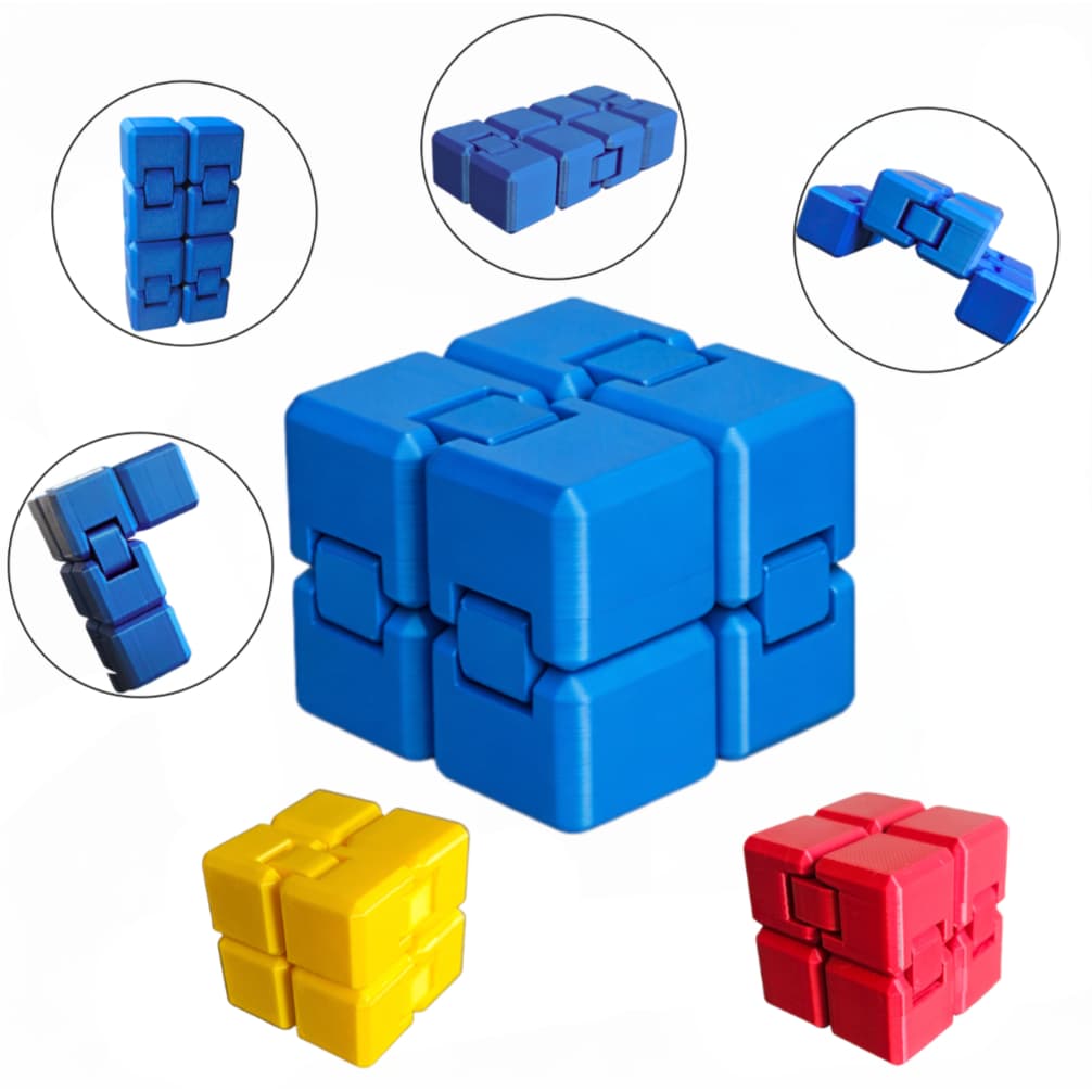 Cubo Infinito Antiestresse Fidget Toy - Brinquedo Sensorial Portátil - Relaxamento - Concentração