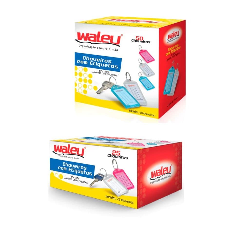 Chaveiro Organizador - Kit Com 50 ou  25 Identificador Etiqueta