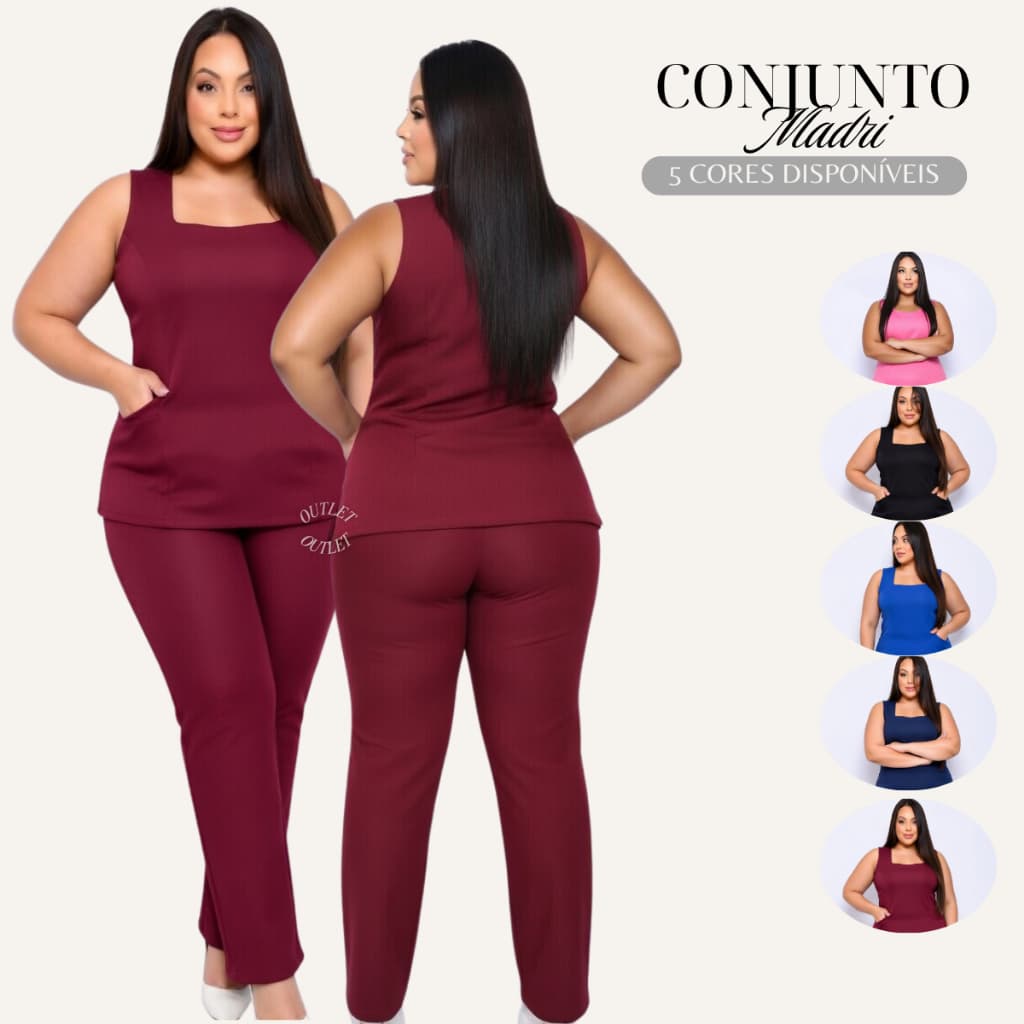 Uniforme Recepçao Plus Size Copeira Domestica Empregada- Madri