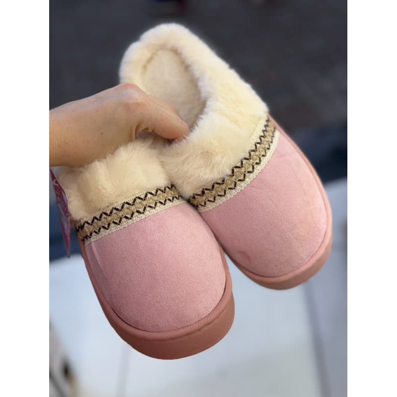 Pantufa Feminina Forrada Antiderrapante Com Pelinho (PTF06-143)