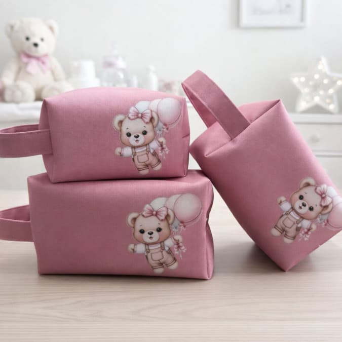 Bolsa De Maternidade Necesser kit C/3 Necesser organizador Infantil Bebê Menina Bebe Menino