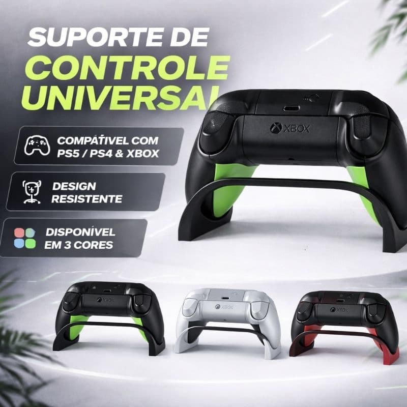 Suporte de Mesa Universal Controle Gamer Xbox Series S X One PS5 PS4 PC Apoio Setup Várias Cores