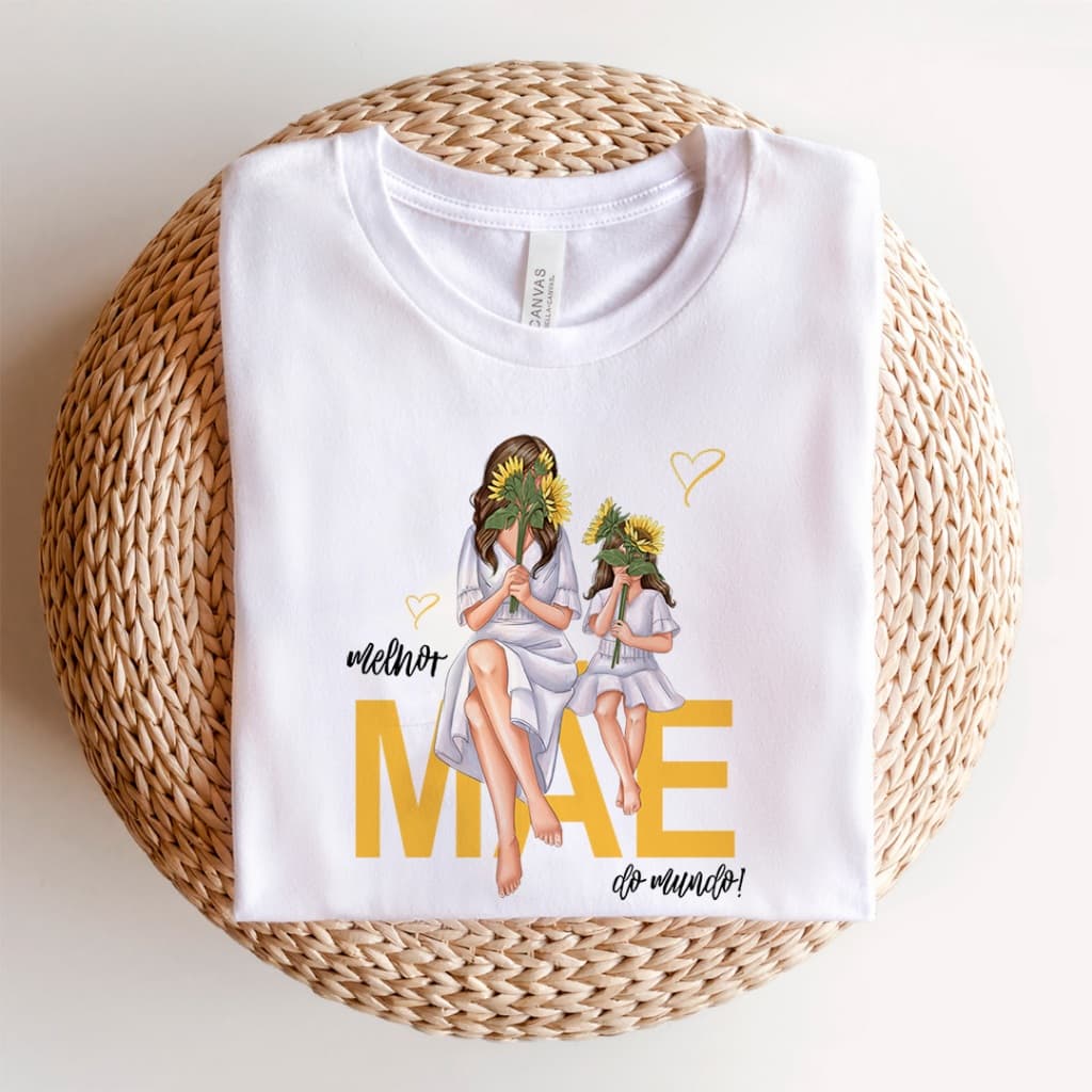 Camiseta Feminina Dia Das Mães Amor De Mãe Blusa Confortável Camisa
