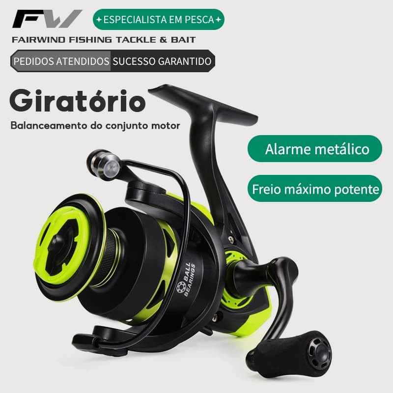 FW 70KG Molinete De Pesca Carretel De Pesca 5.2 : 1 Giratório 1000-7000 Com Cabo EVA Amarelo Escuro