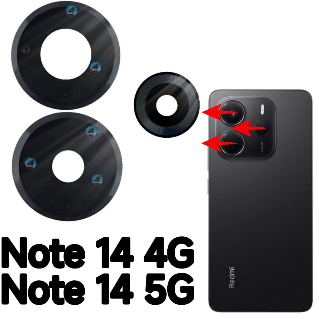 Lente Da Câmera Para Redmi Note 14 4g / Note 14 5g Vidro da Câmera Traseiro