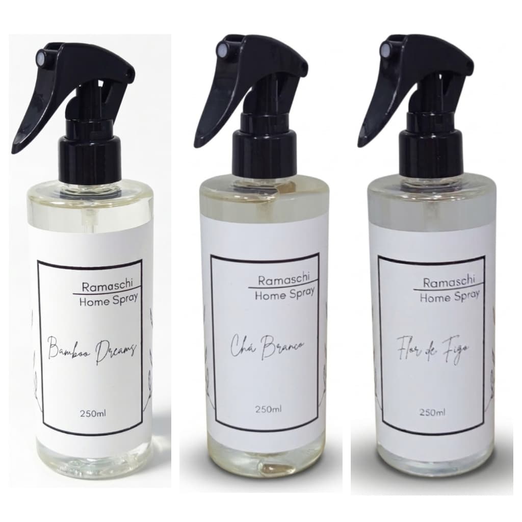 Aromatizador De Ambientes Home Spray 250ml Fragrâncias Bamboo Dreams Chá Branco e Flor De Figo