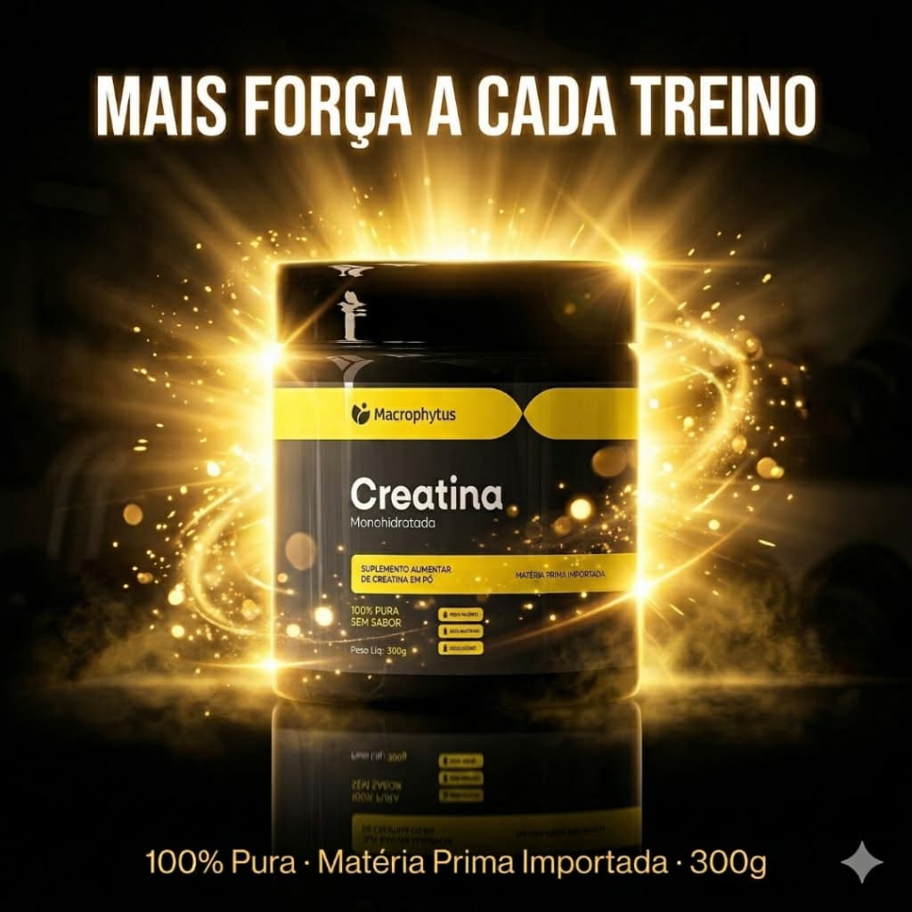 Creatina Monohidratada 100% Pura 300g Importada Sem Aditivos Suplemento para Academia Musculação