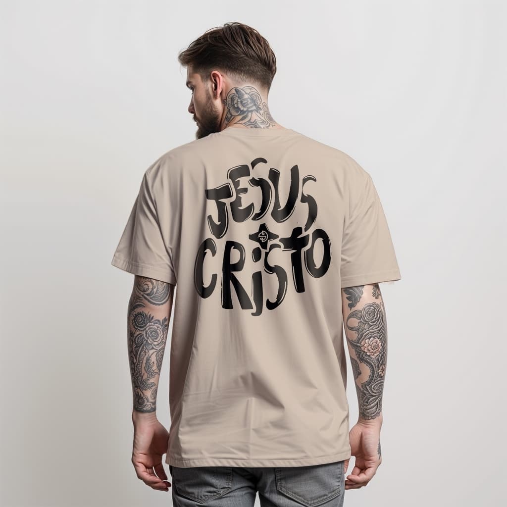 Camisa Oversized Jesus Cristo Academia Musculação Streetwear Algodão Penteado 30.1
