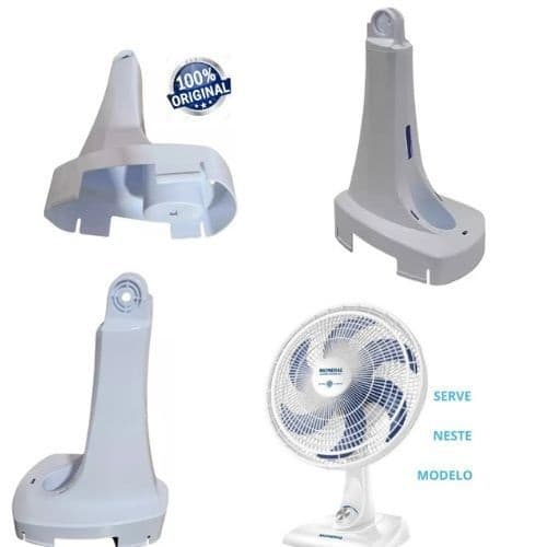 Haste para ventilador m.o.n.d.i.@.l  de 40 cm na cor branca.