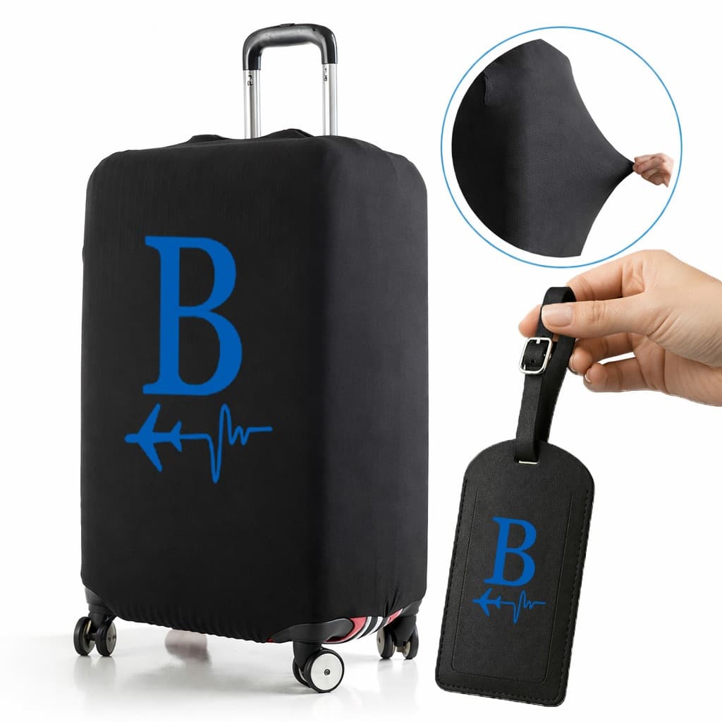 Capa De Mala 8 a 23KG Seu Nome Inicial Personalizada Protetor Bagagem Para Viagem Protetora Grande