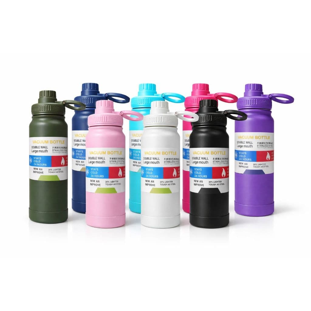 Garrafa Térmica Inox 800ml + Base Silicone Brinde Antivazamento Boca Larga com Filtro, Base Anti-Risco e Alça MagSafe