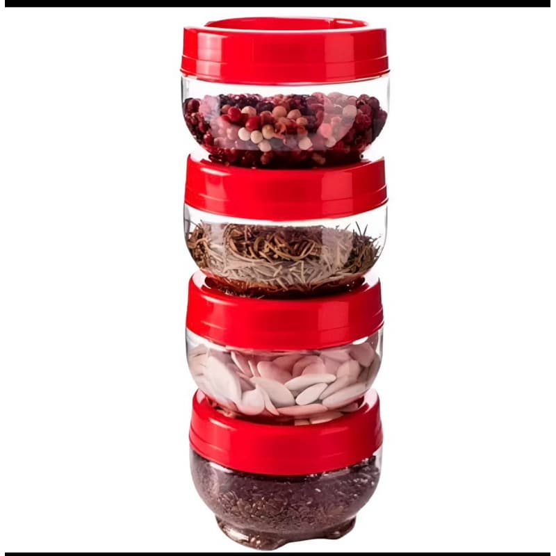 Porta Temperos 155ml Kit 2 Potes Plástico Cozinha Organização Hermético