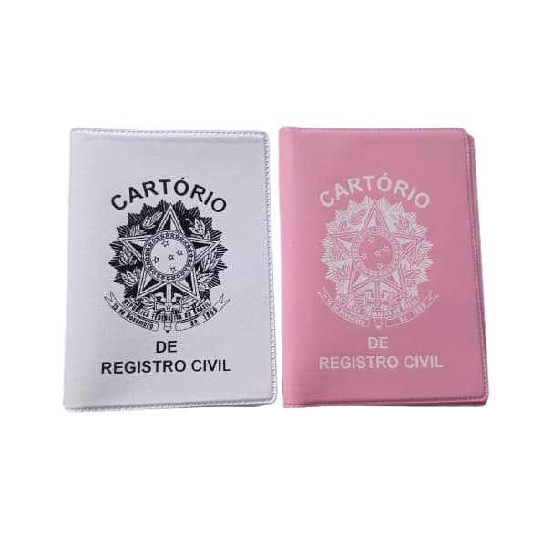 Porta Documento e Certidão de Casamento ou Nascimento em PVC