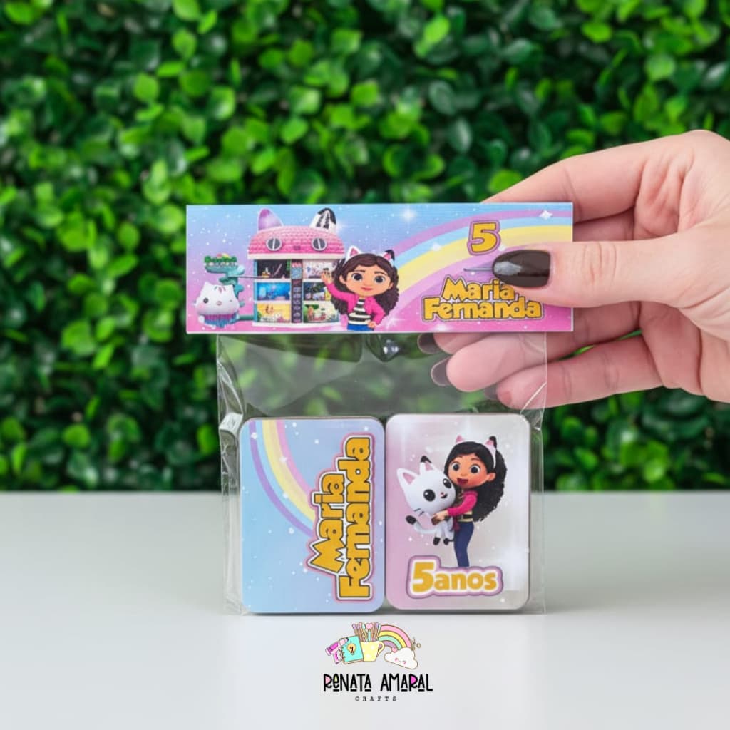 Kit Lembrancinha Personalizada Jogo da Memória A Casa Mágica da Gabby/Brinde/Personalizada