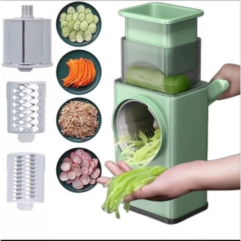 Ralador de Queijo Fatiador Legumes Cortador Vegetais Manual 3 em 1 Multiuso Cozinha