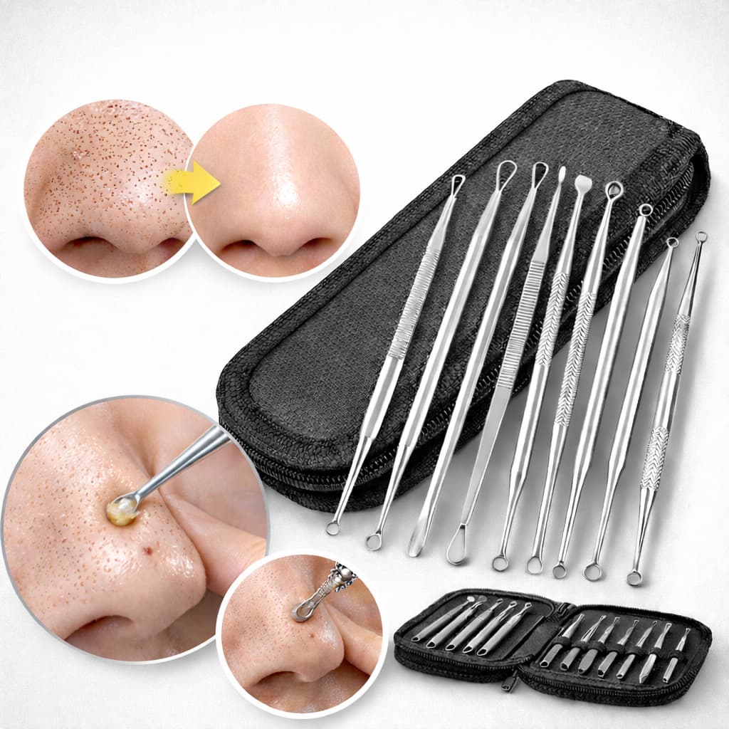 Kit Removedor de Cravos Limpeza Profunda Acne Espinhas Ferramenta Profissional