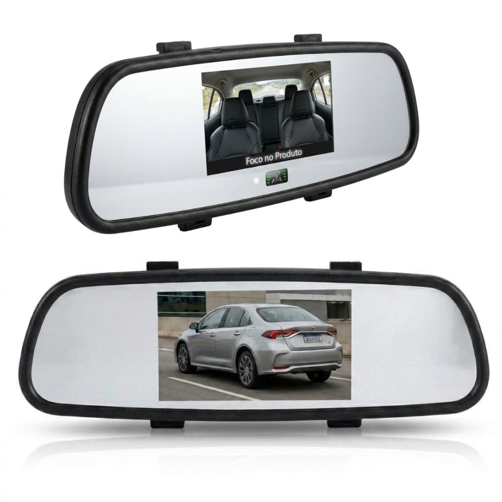ESPELHO RETROVISOR COM TELA 4.3 POLEGADAS