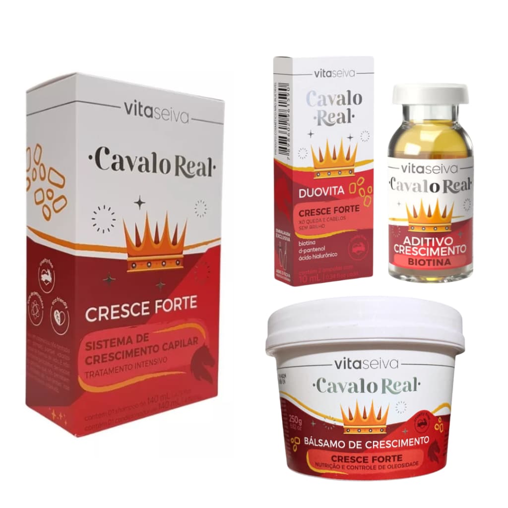 kit Crescimento Capilar Cavalo Real Vita Seiva