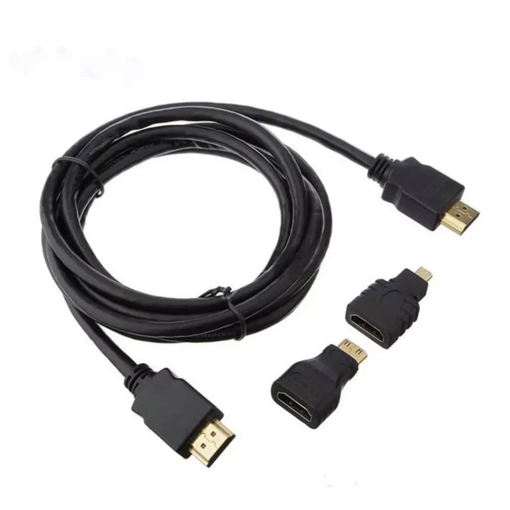 Cabo Hdmi 3 Em 1 Hdmi Mini, Hdmi Micro 1,5mm 1080 P