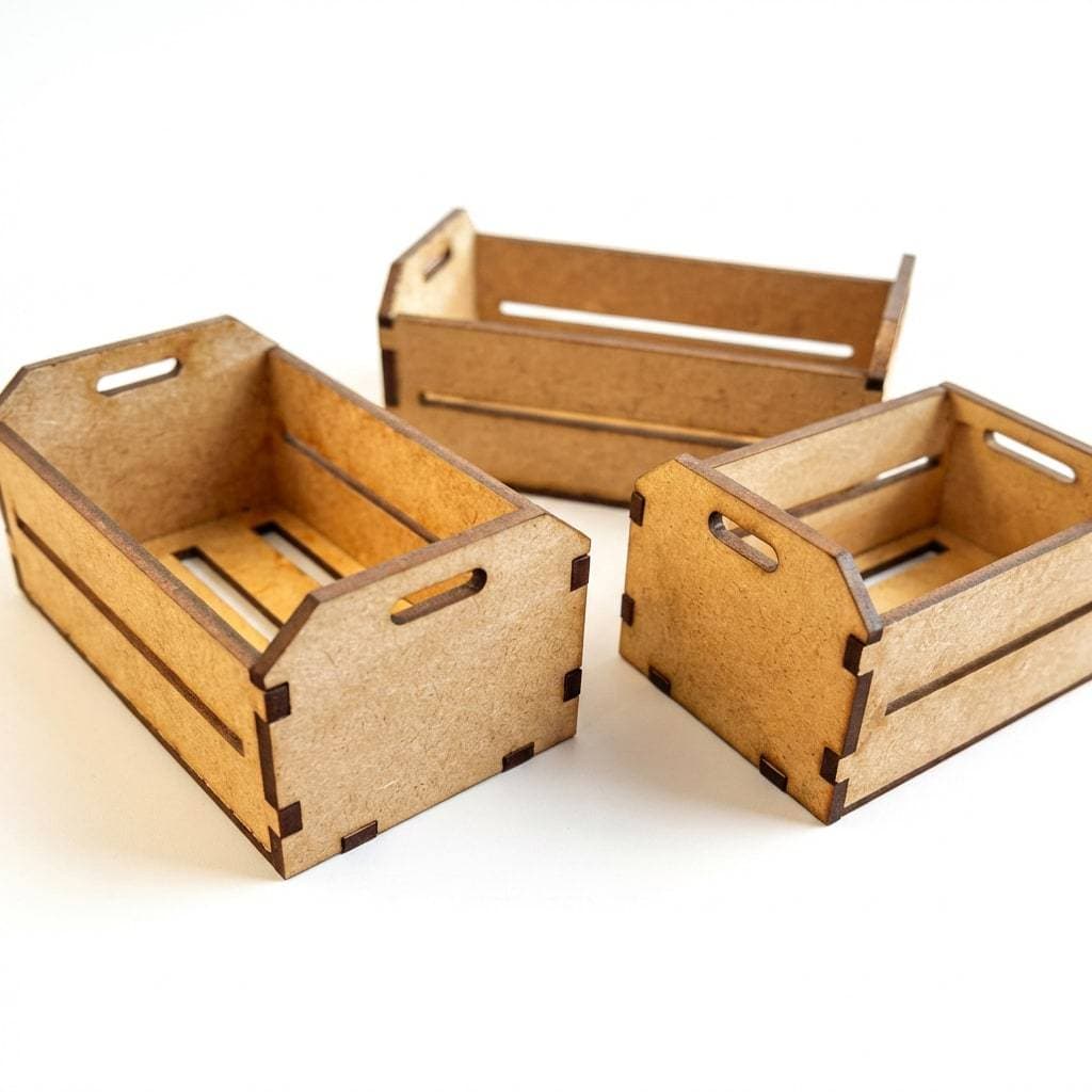 Kit 10 Mini Caixotes MDF Cru Para Decoração Festa Lembrancinhas 9x5x4,5 cm