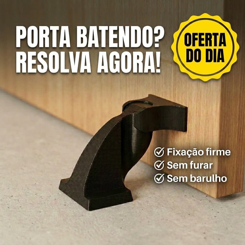 TRAVA DE PORTA ANTI BATIDA | PROTETOR DE PAREDE FORTE E DURÁVEL