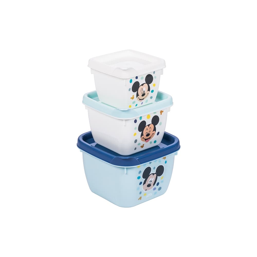 Kit 3 Potes Infantil Potinhos Para Lanche Escolar Criança