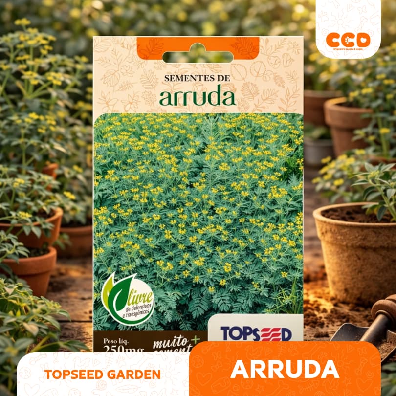 Semente Arruda Topseed 250mg para Vaso, Jardim e Horta