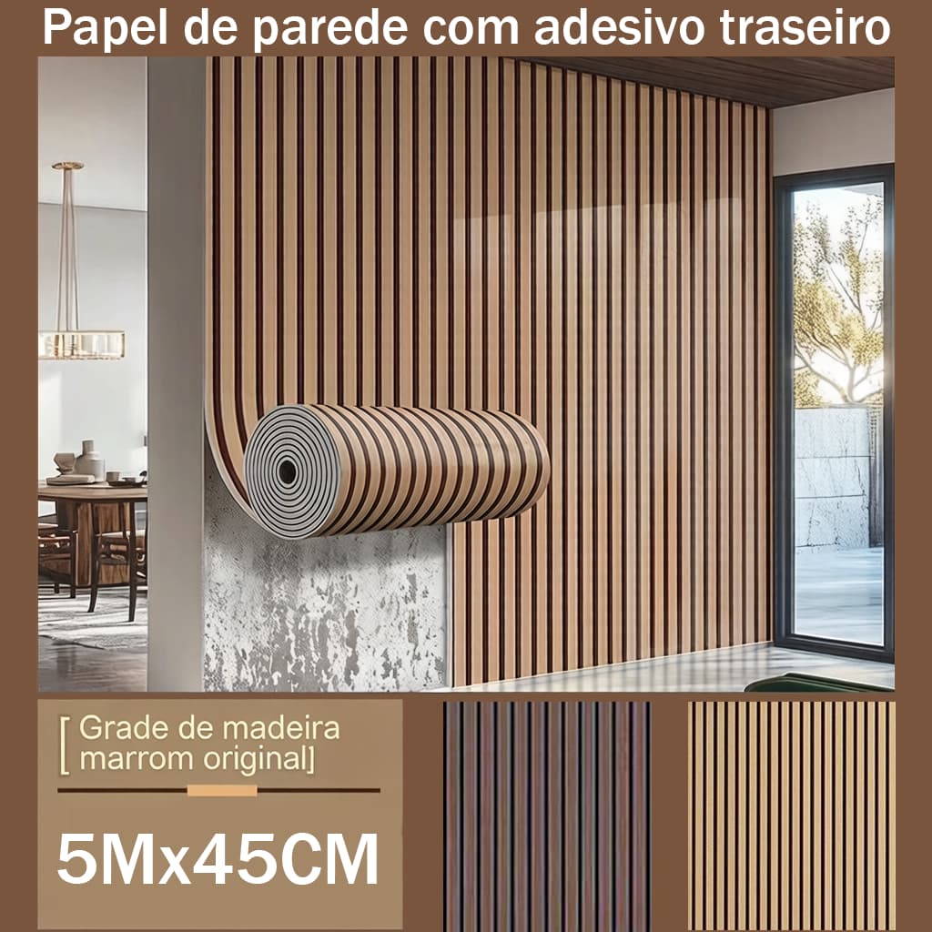 Imitação de grão de madeira Papel de Parede Vinilico Adesivo Madeira 5M/10Mx45CM Autocolante Móveis Parede