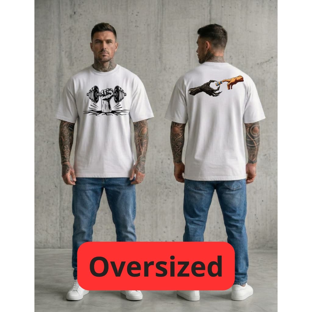 CAMISETA OVERSIZED FITNESS PREMIUM ESTAMPADA ACADEMIA TREINO CONFORTÁVEL ELÁSTICA MASCULINA