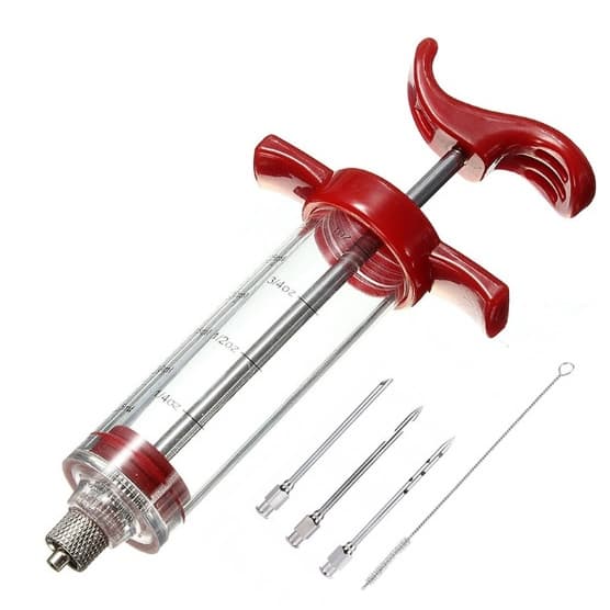 Seringa Injetora De Temperos Para Carnes C 3 Agulhas De Inox