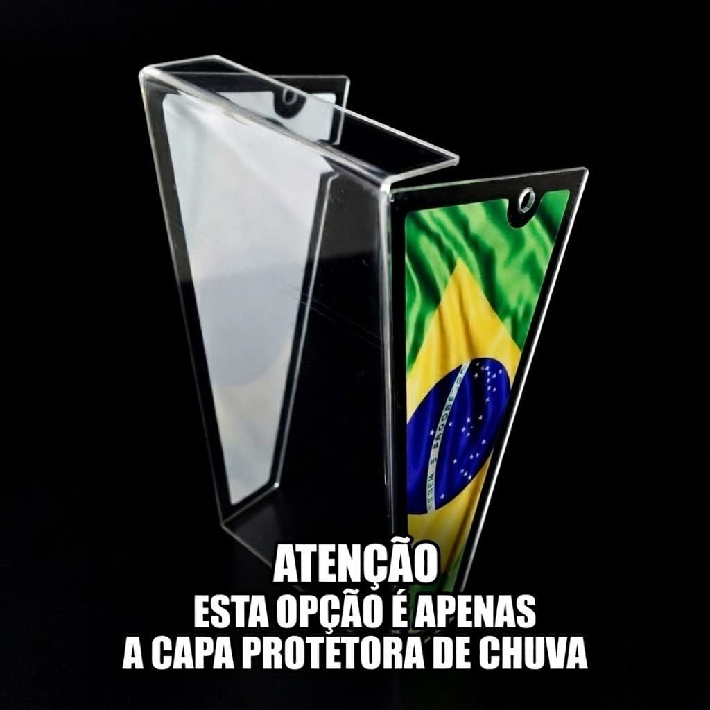 CAPA PROTETORA DE CHUVA P/ SUPORTE DE CELULAR-COM IMPRESSÃO UV