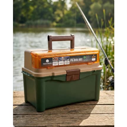 Maleta Caixa De Pesca PB Box 007 33L Litros Plástico Pesca Brasil