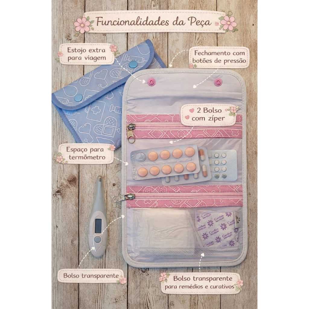 nescessaire farmacinha estojo organizador nescessaire multiuso organizador de bolsa porta remédios