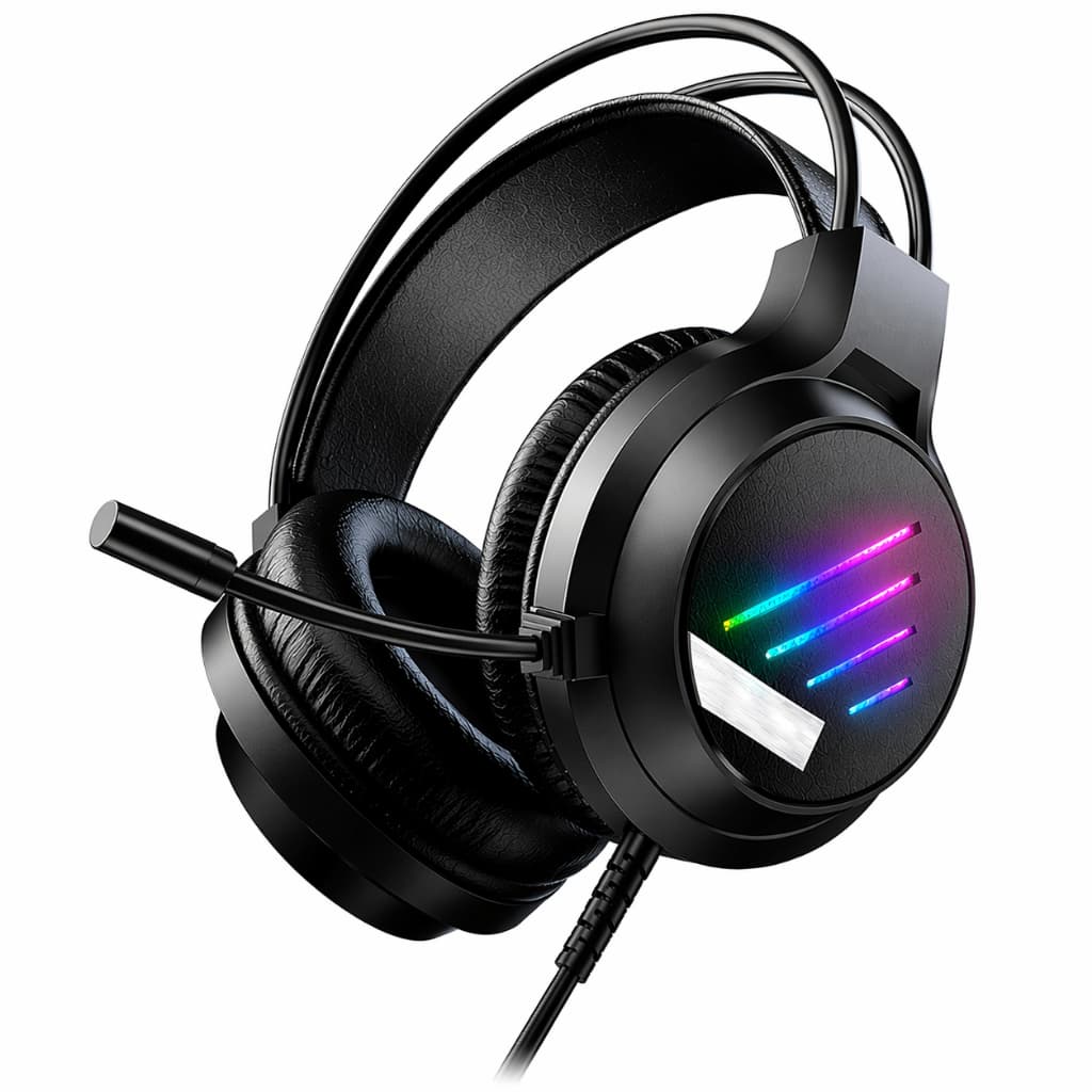 Headset Gamer RGB com microfone Fone Gamer RGB com fio para PC e console Headset Gamer LED P2 P3