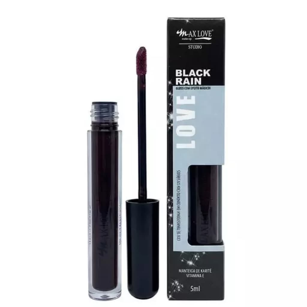 Gloss Efeito Mágico Black Rain (Hidratante e de textura leve) - Max Love