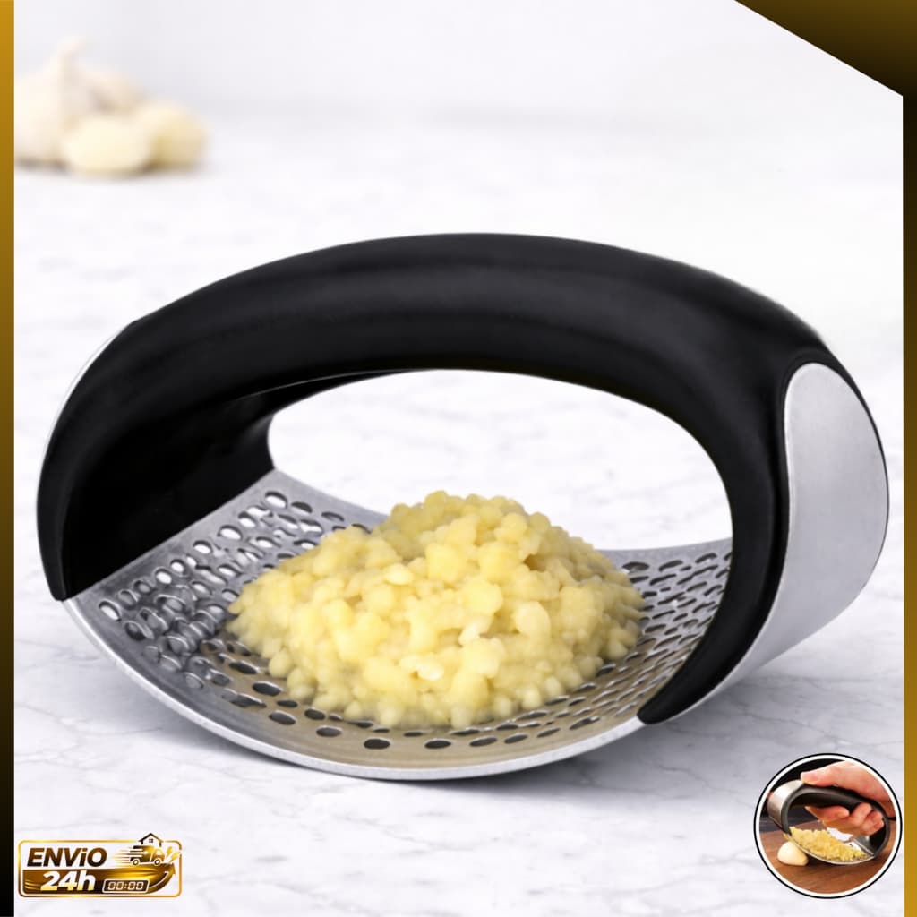 Espremedor Amassador Triturador de Alho Inox Manual Cozinha