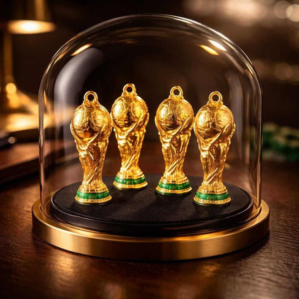 Mini Taça Copa do Mundo 7cm – Réplica Perfeita em PLA | Decoração, Lembrancinhas e Colecionáveis