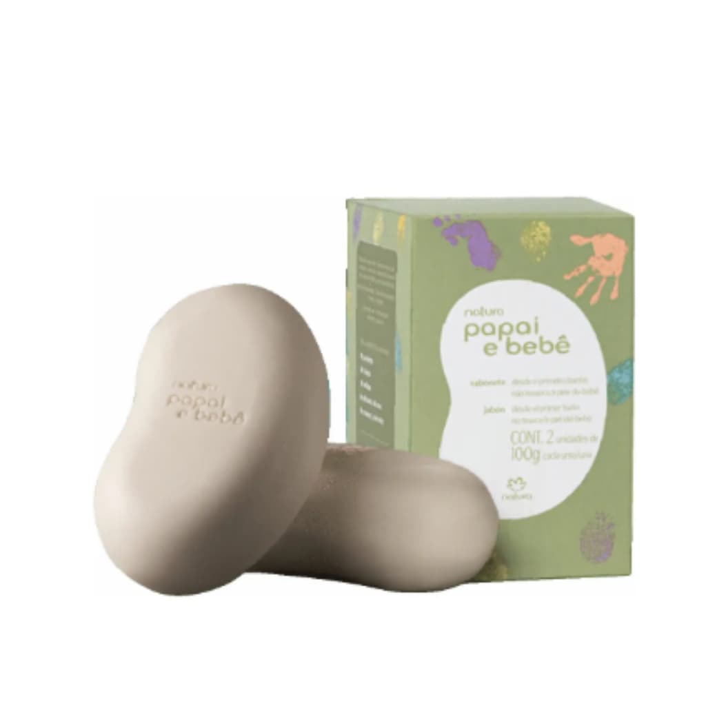 Sabonete Em Barra Papai E Bebê Natura 100g 2 Uni