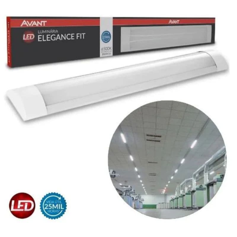 Luminária LED SOBR Elegance Fit 18W Avant BIVOLT (6500K  e 3000K)