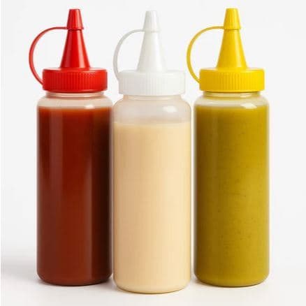 Kit 3 Bisnagas Para Condimentos Mostarda, Maionese E Ketchup