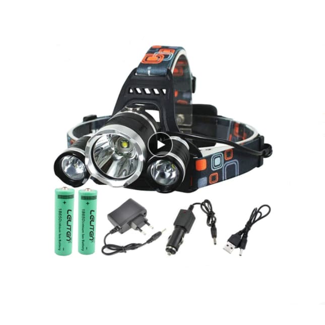 Lanterna Para Ciclismo Pesca Camping Com 3 Leds Super Forte T6 Lintian