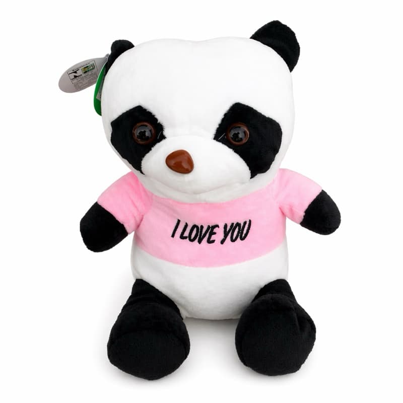 Brinquedo pelúcia panda “Eu te amo - I love you”