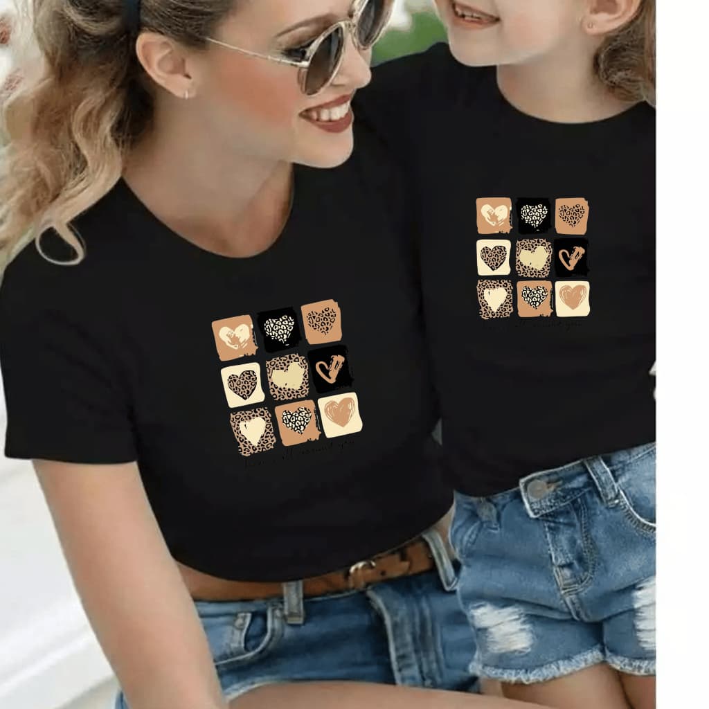 Kit Mae e Filha Dias Das Maes Estampa Delicada Casual Confortavel Qualidade Envio Imediato