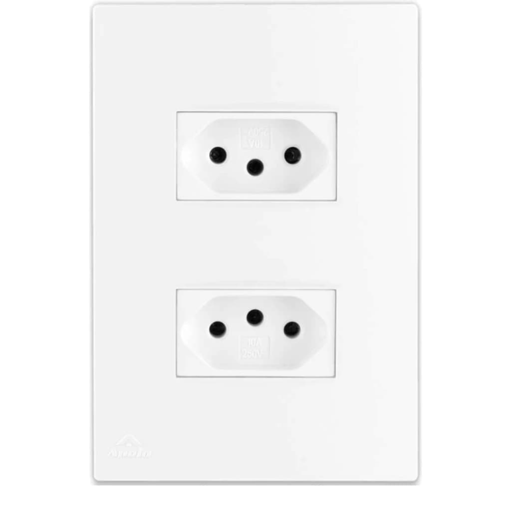 Tomada ILUMI 2 Tomadas REF 20120 Bip 2P +T 10A 250v
