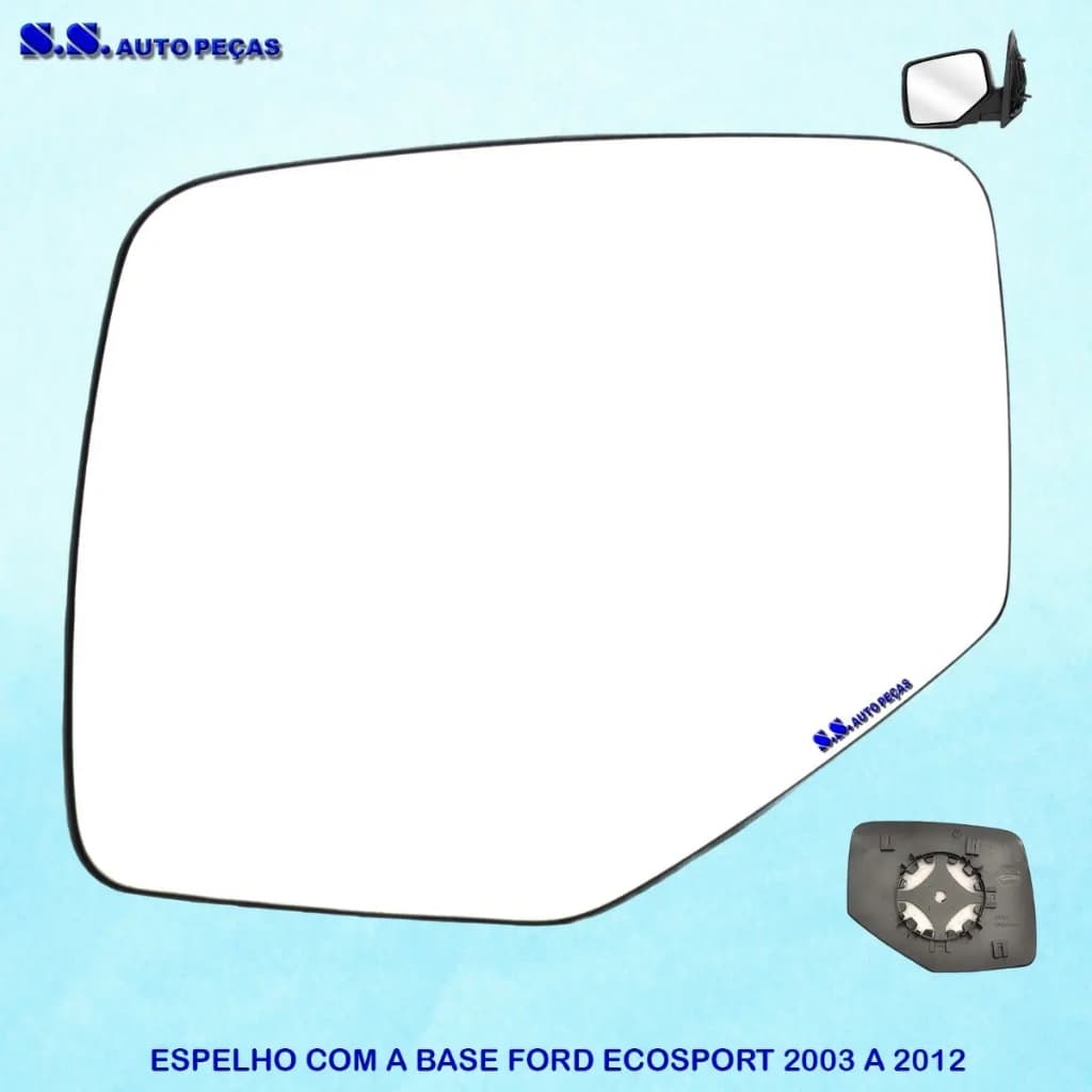 Espelho Lente Retrovisor Ecosport 03/12 Ranger 08/09 Metagal