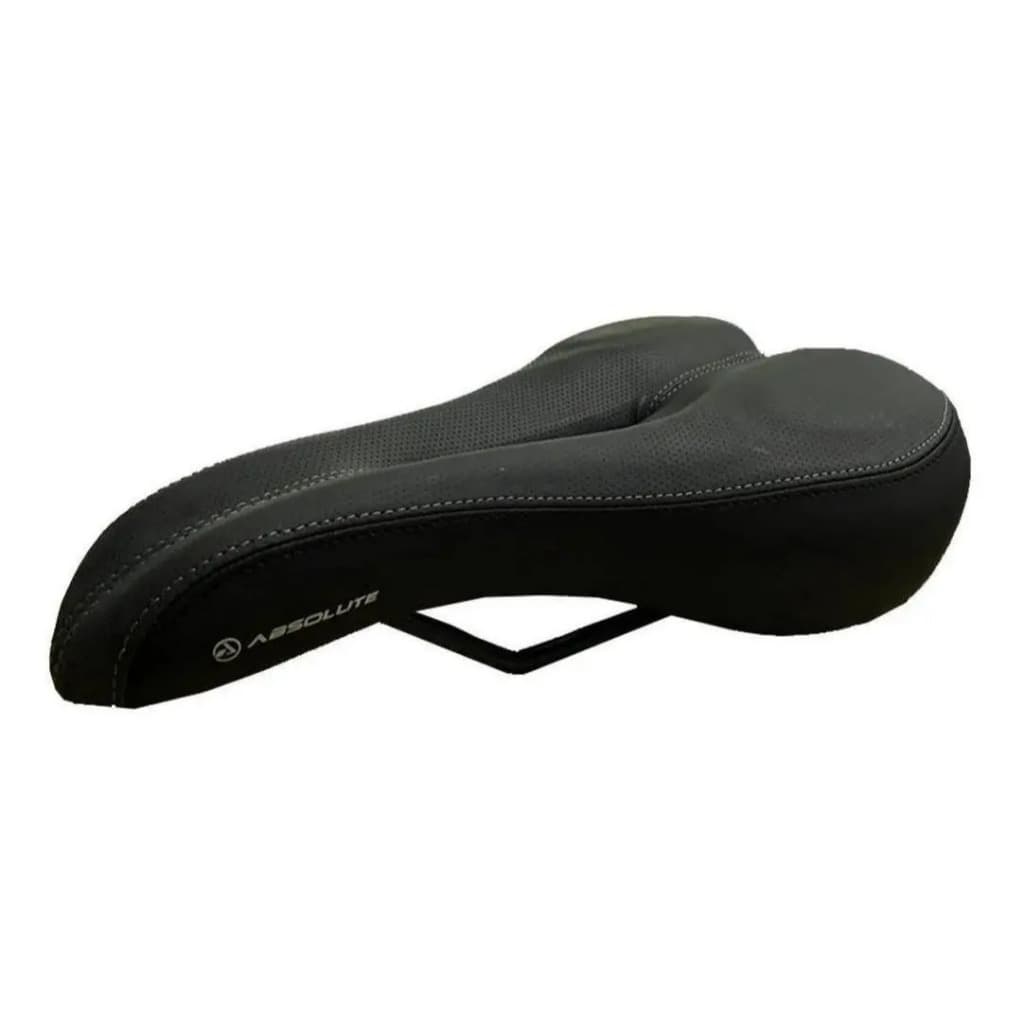 Selim Ciclismo Absolute Em Gel 165mm X 270mm Vazado MTB Confortável Preto/Cinza 56596