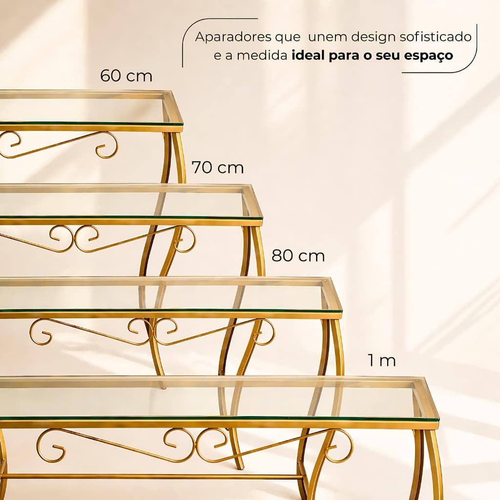 Aparador de Ferro Decoração Sala Luxo Mesa de Canto Design Moderno Móveis Cantinho Café e Prateleira